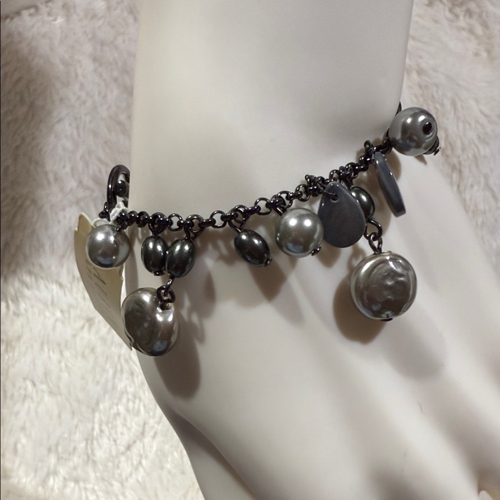 Ralph Lauren Black Pearl Charm Bracelet